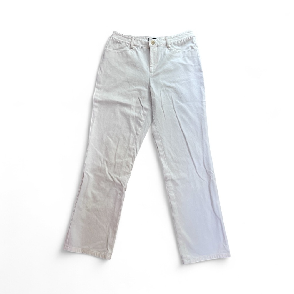 Ralph Lauren Women's Straight Leg Cream Jeans
